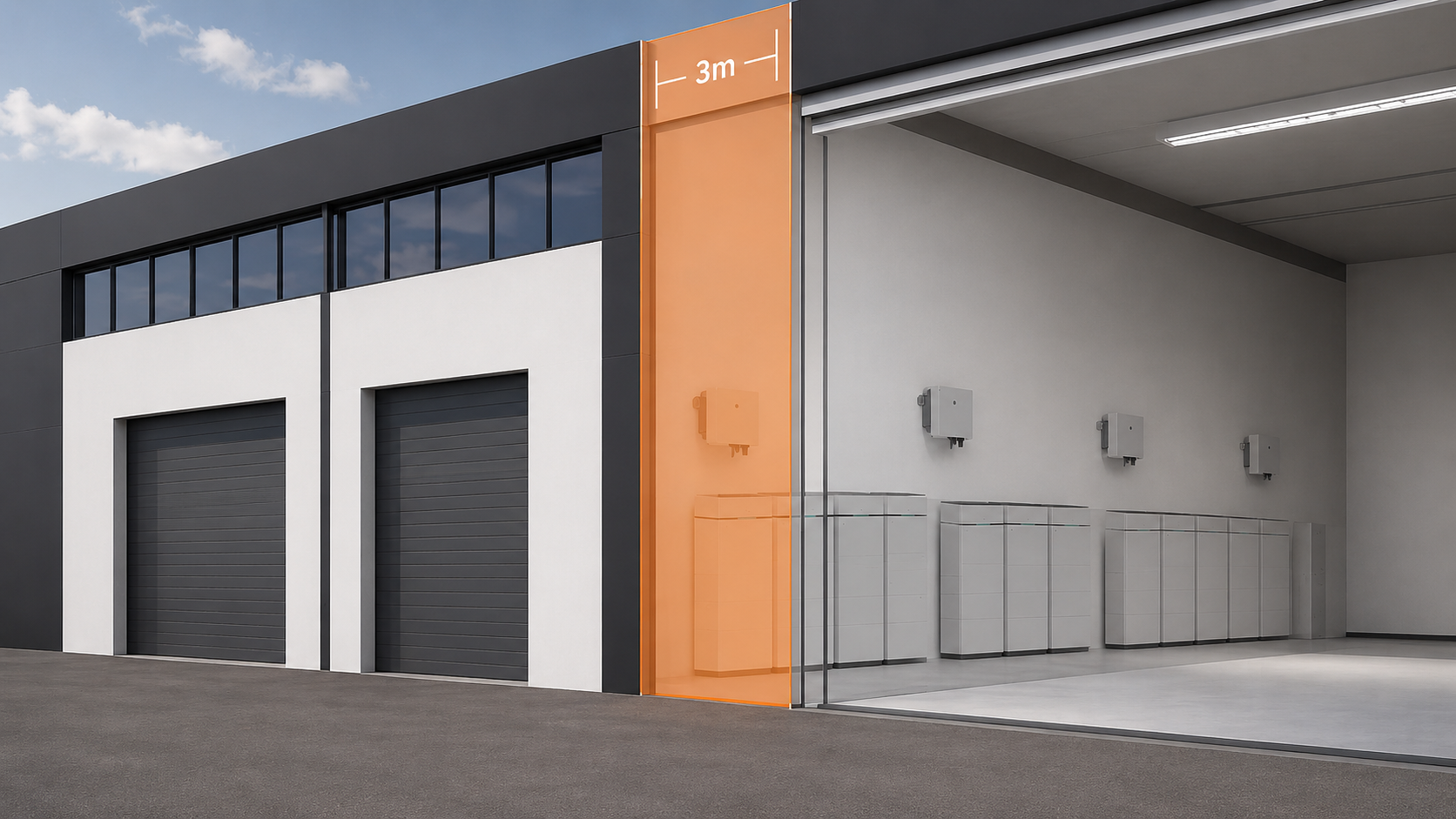 Sungrow SBH battery storage system installed in a compact indoor environment, demonstrating their space efficient design and flexible installation requirements.